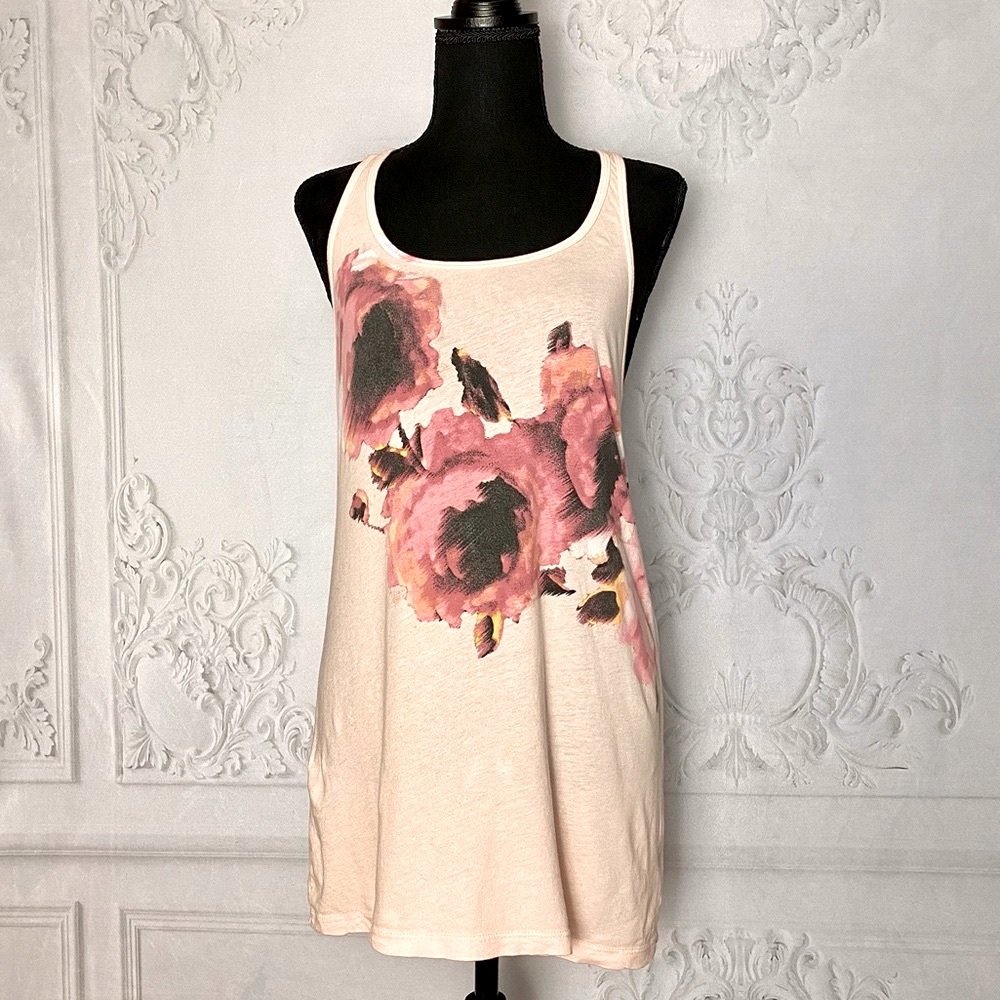Urban Outfitters Floral Racerback Tunic Tank